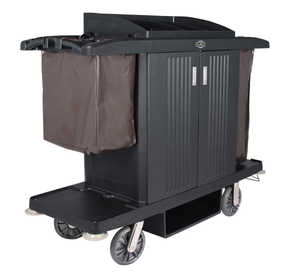 Black Polypropylene Housekeeping Trolley